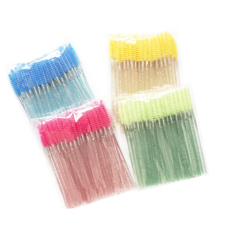 Custom eyelash brush color size for eyelash makeup eyebrows multi-purpose mascara brush plastic material mass wholesale