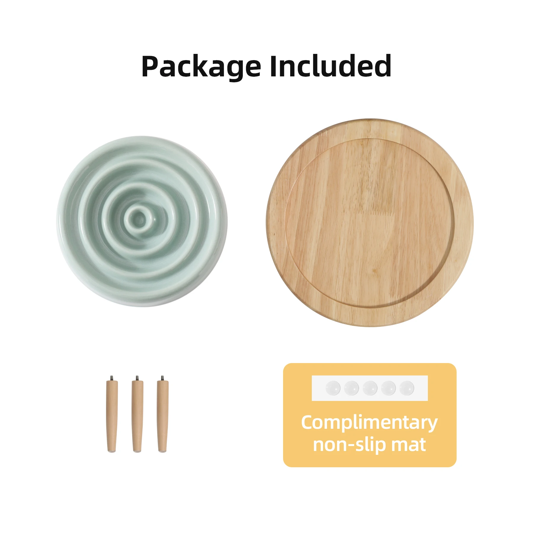 Slow Raised Ceramic Dog Bowl Elevated Food Dog Pot Non-Slip High Stand Pet Feeder For Medium Big Dog Plate Cross Border Supplier