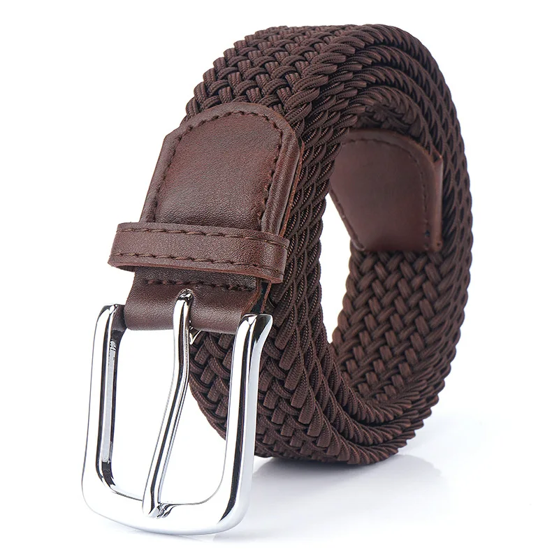  3.4cm width High quality zinc alloy pin buckle elastic stretch band
