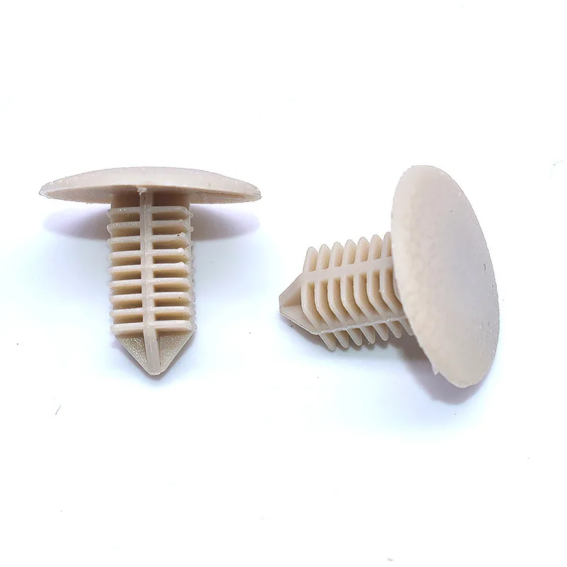 Nylon square hole beige tree clip rivet decoration bumper fastener plastic clip