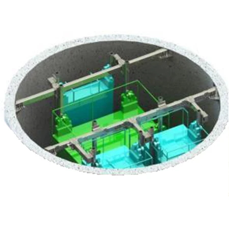 Mine Shaft Tunnel and Galloway Cage Steel Structure