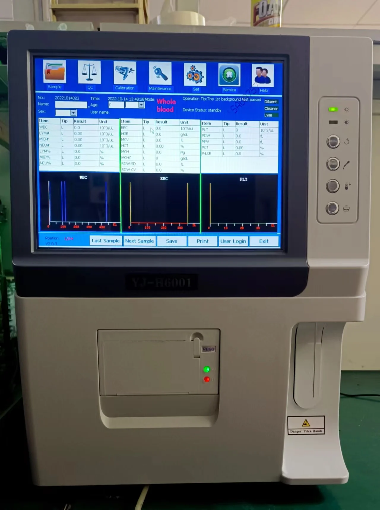 YJ-H6001 совместный анализ гематологических химических веществ анализатор медицинское лабораторное оборудование прочный долговечный и экономичный