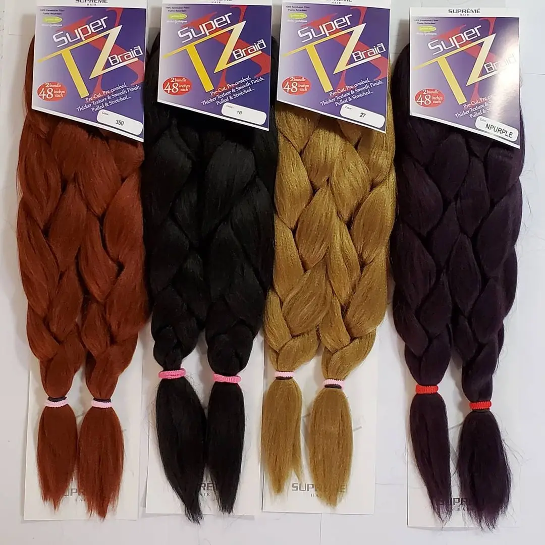 
Pre Stretched accept customized packaging 26inch crochet single color 2 tones 3 tones T-Z braid hair 