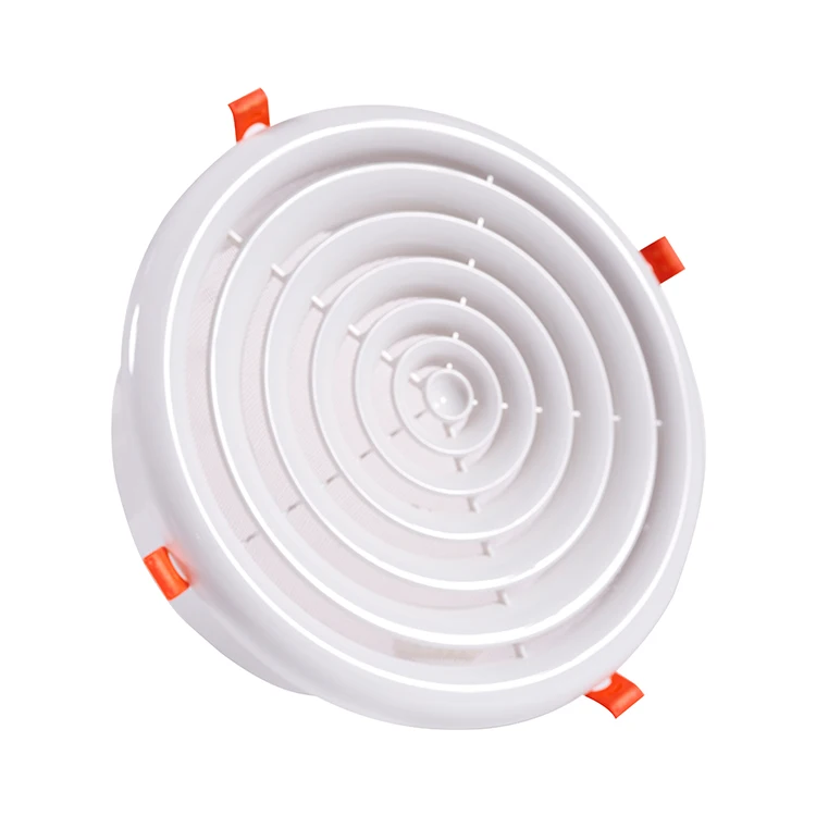 Ventilation wall duct outdoor air conditioning outlet adjust disc valve circular hood hvac round air vent for HVAC