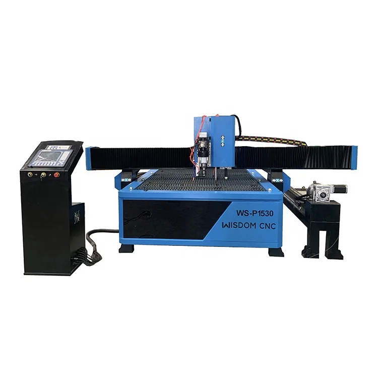 1530 2040 Table Multi-function CNC Plasma Cutting Cutter Machine with Side Rotary Attachment For Metal Plate and Tube Cutting