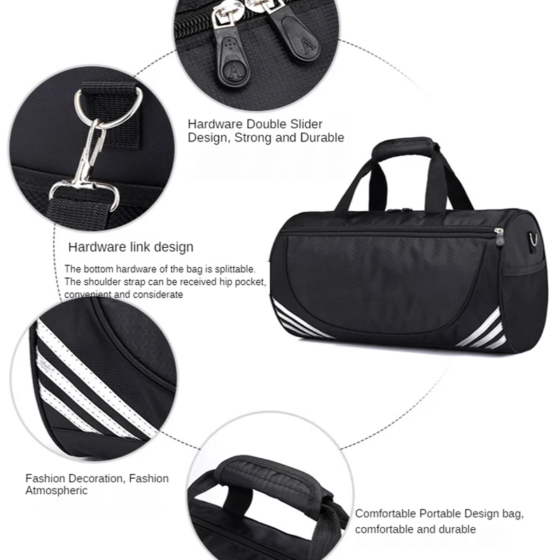 Wholesale Top Quality Traveling Bag Custom Grid ripstopTravel Bag Sports gym bag with shoe compartment