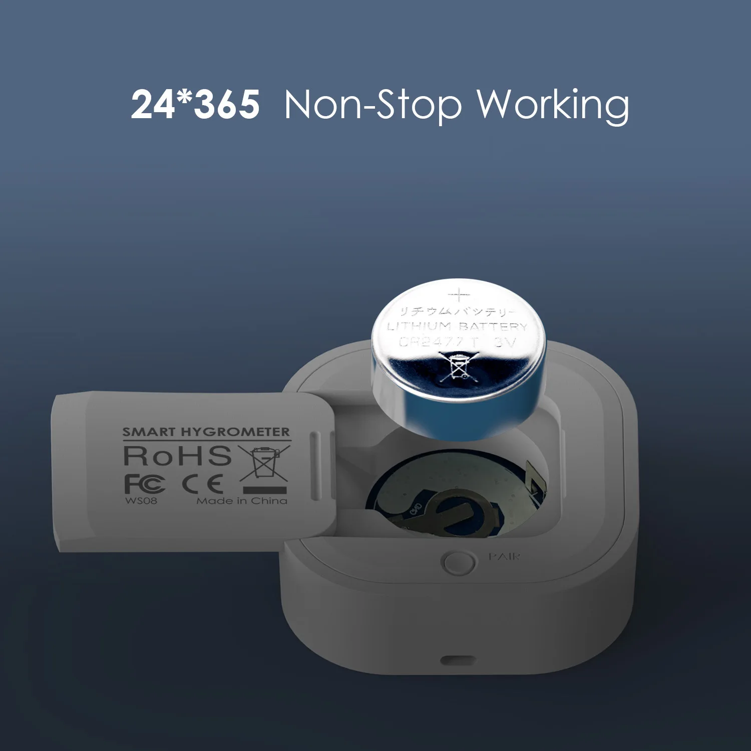 New Fashion White Square Housing Temperature Data Logger 100 History days record free APP Bluetooth LCD Humidity Themp Sensor