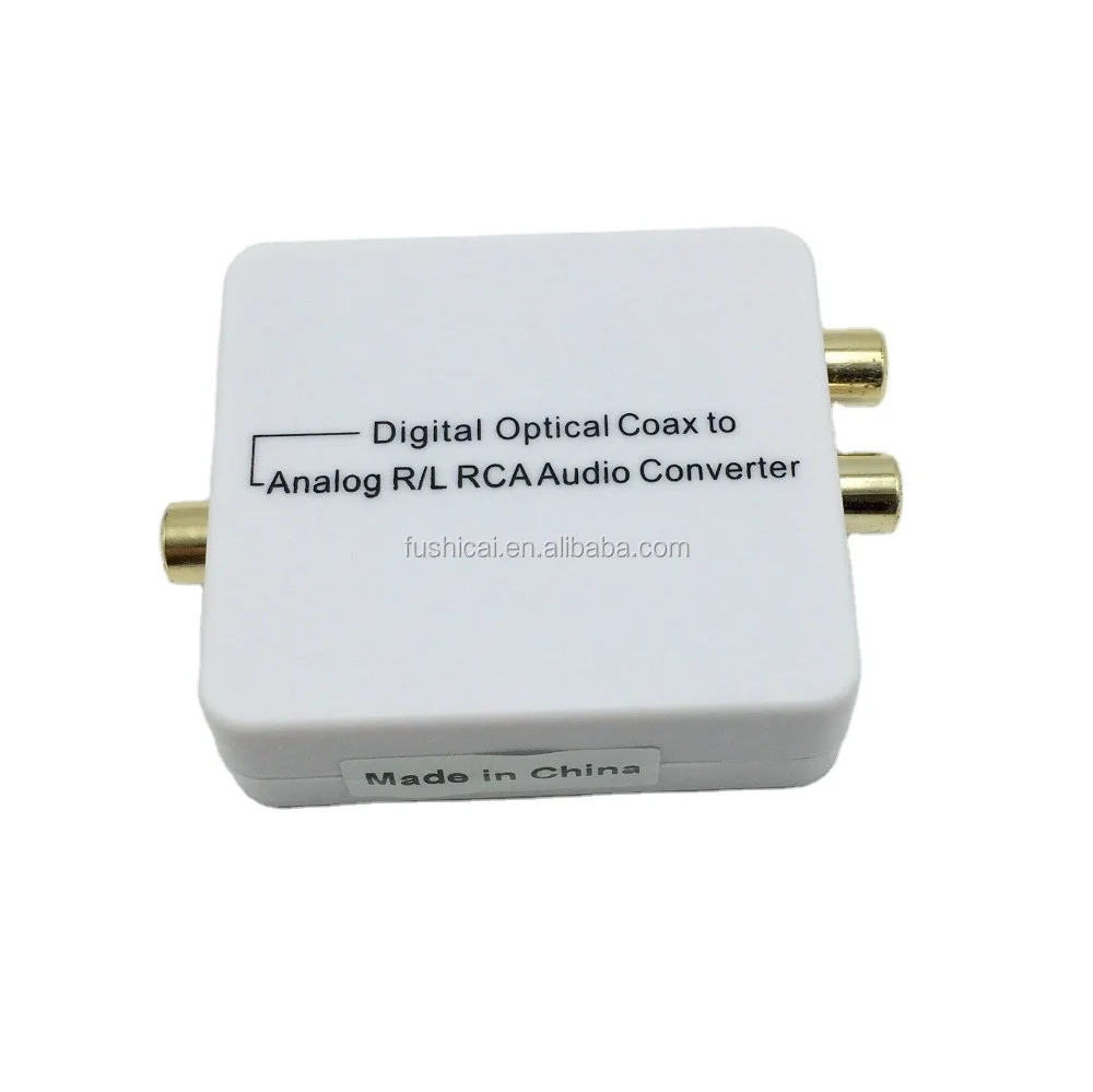 Digital Optical Coax to Analog R/L RCA Audio Converter