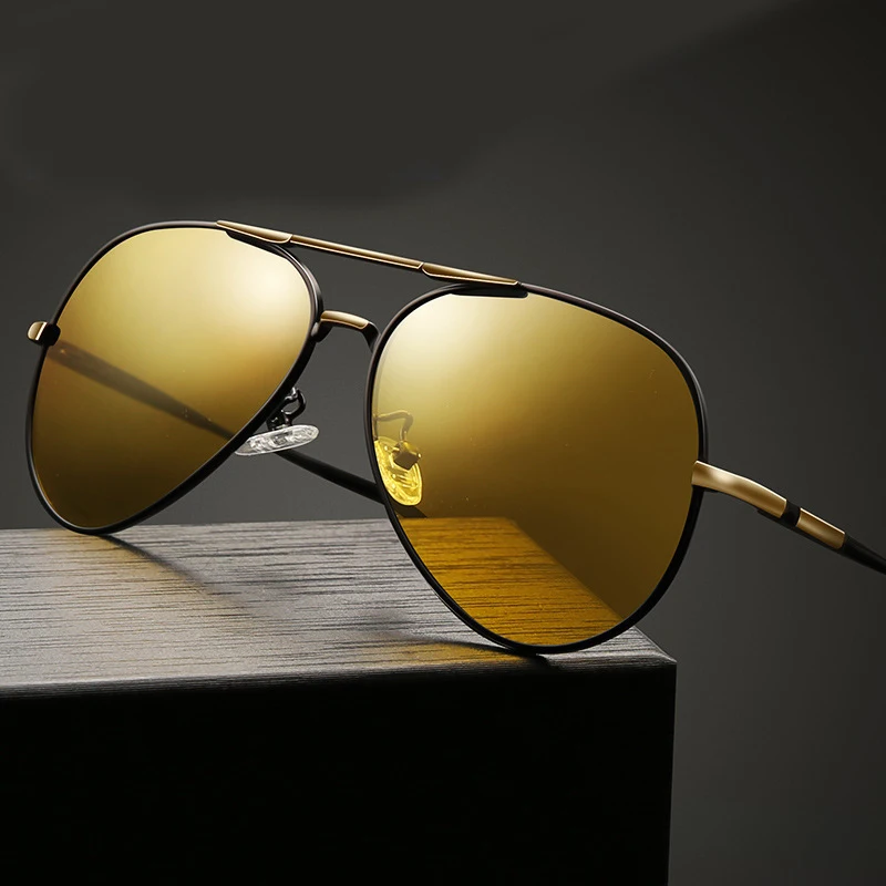 DOISYER  Luxury Fashion Day And Night Polarized Photochromic Night Vision Glasses Metal High Definition View Driving Sunglasses
