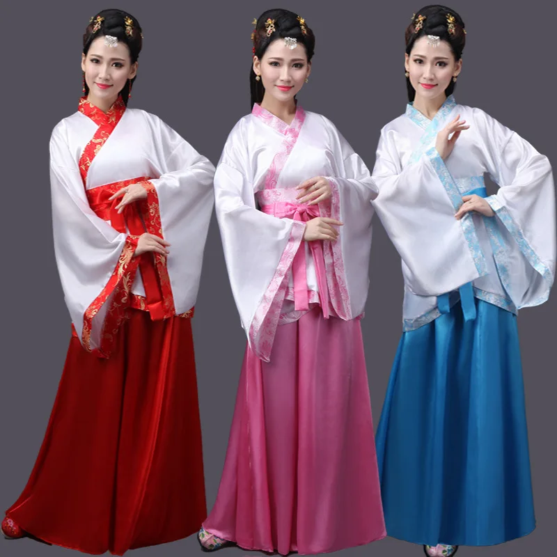 Chinese Robe Costume Girls Women Kimono China Traditional Vintage Ethnic Antique Dress Dance Costume Cosplay Hanfu set