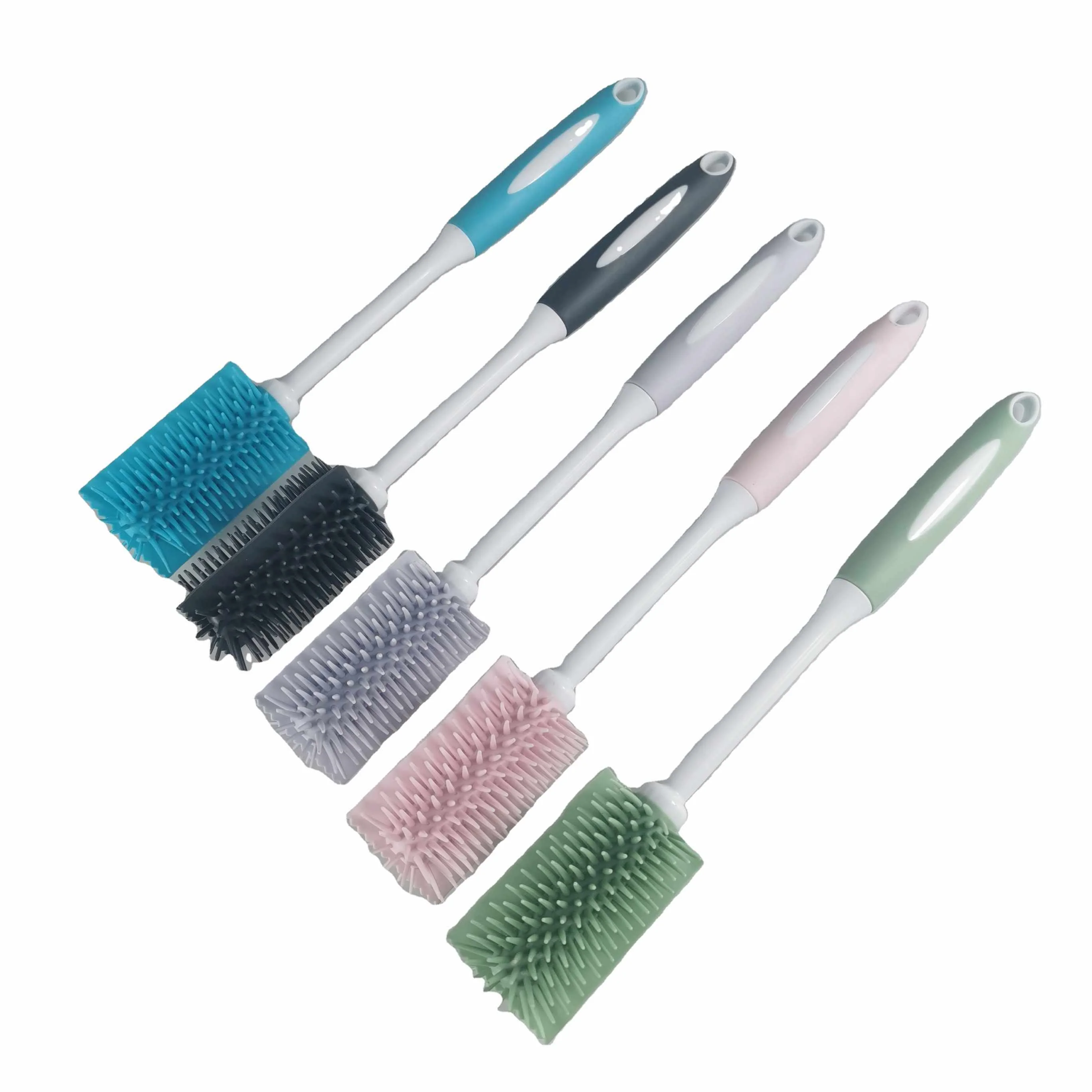 
factory supply cheap wholesale long silicone bottle cleaning brush 