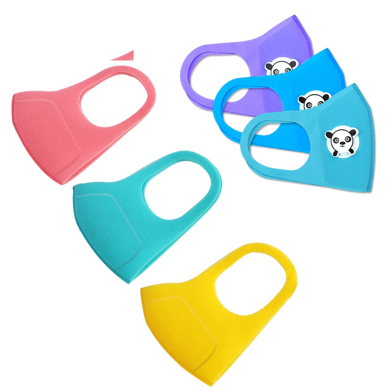 Пользовательский логотип 3D красочная детская Пылезащитная моющаяся многоразовая детская модная губчатая маска