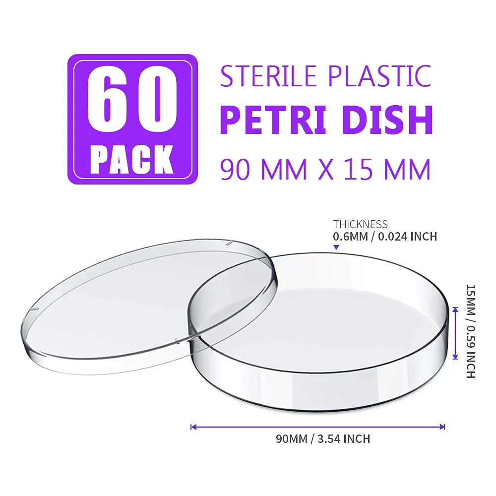 90*15mm Tissue Culture Plate Cell Culture Dish Sterilized 90mm Petri Dish for Lab