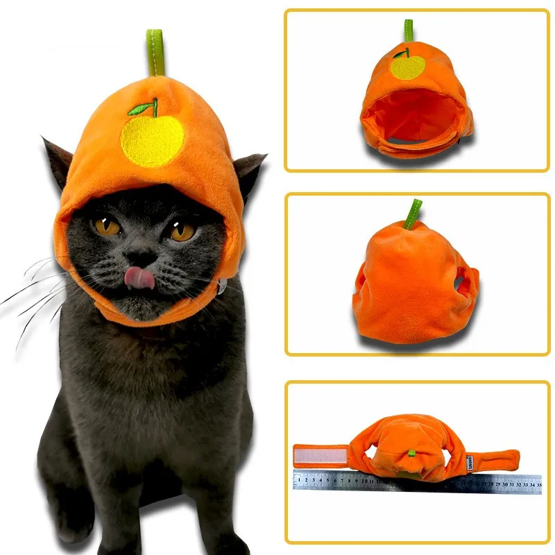 Pet Christmas Hat Cat Dog Cute Pet Head Clothing Panda Small Dog Hat Cat Toy Headcover