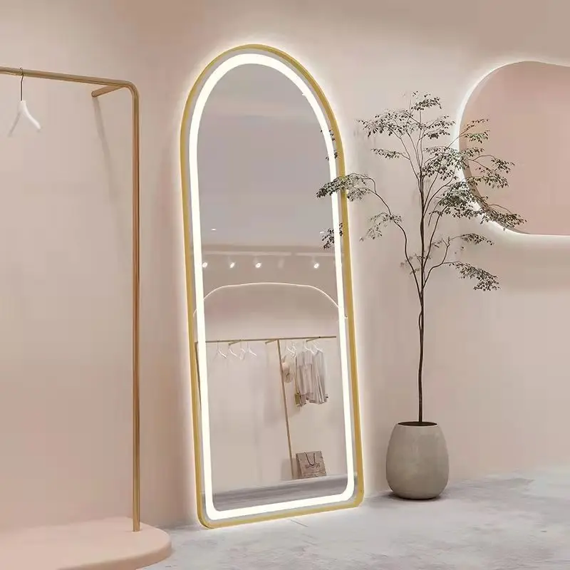 Smart Full-length LED Dressing Mirror Cosmetics Mirror CN;HEB Clothing Store FM Modern Slimming Beauty Special Fitting for Home