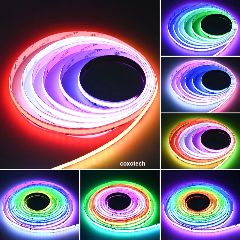 S5000 720leds Digital 12mm Wide Dc24v Digital COB Led Strip Light COXO