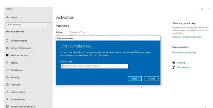 Online 24 hours Key Digital Key Send Download link and Key Code Telephone Activation for win 10 pro