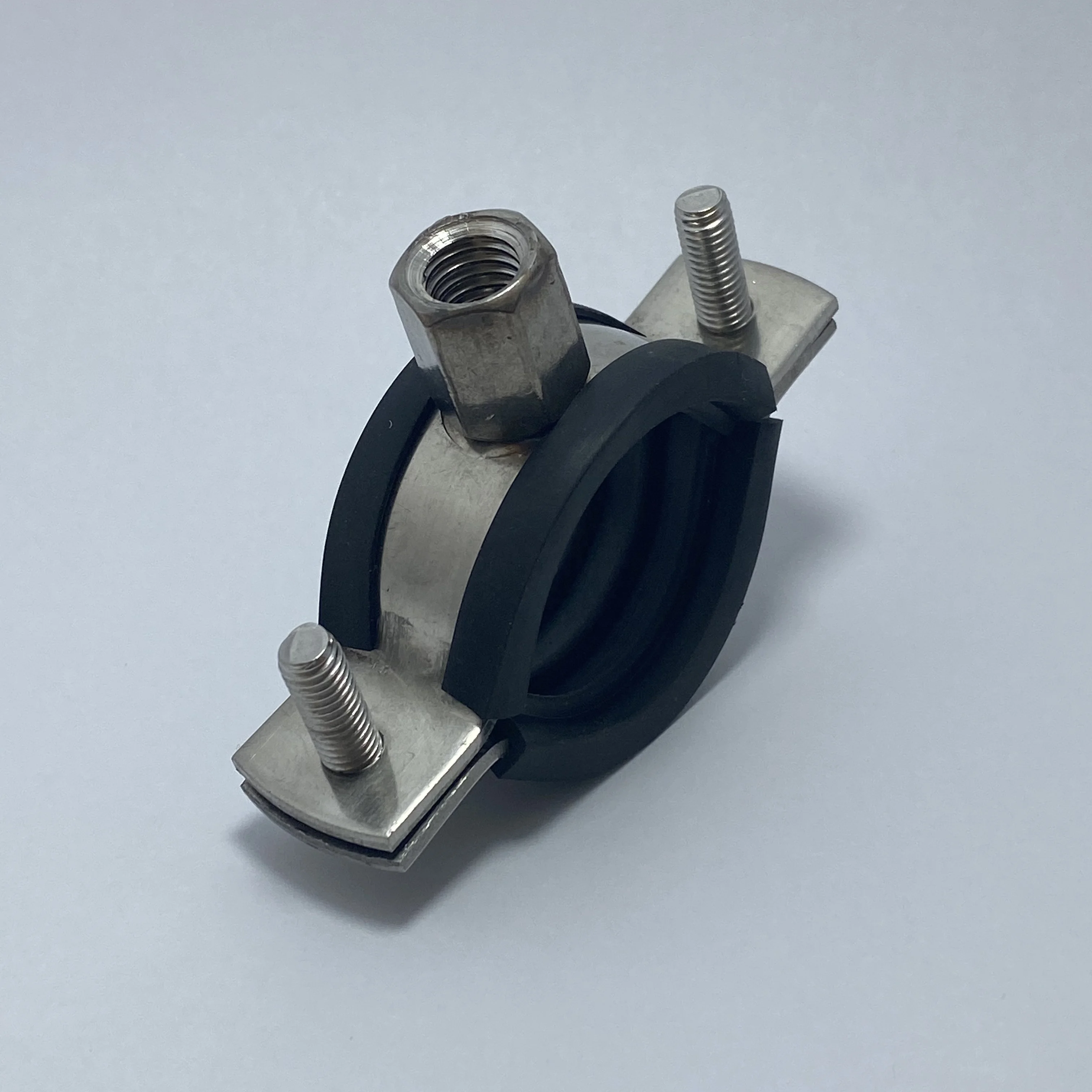 M8/M10 rubber sleeve pipe clamp fixing rubber lined pipe clamp u type fixing clamps