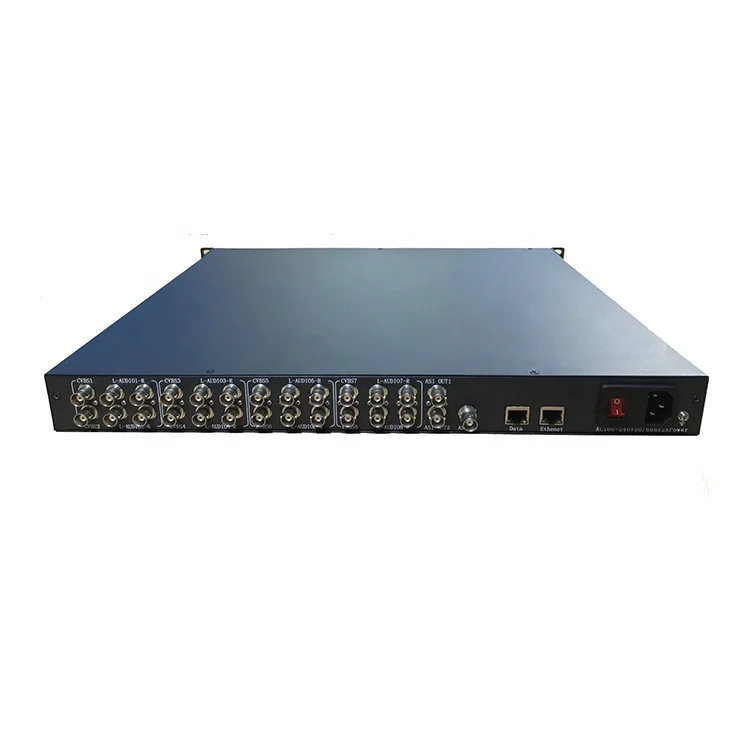 Digital TV Broadcasting Equipment 12/16 Channels Multiplexer Professional Satellite TV Receiver with IPTV Streaming output