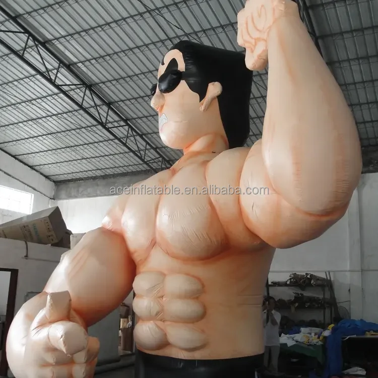 Outdoor fitness club advertising inflatable muscle man balloon model