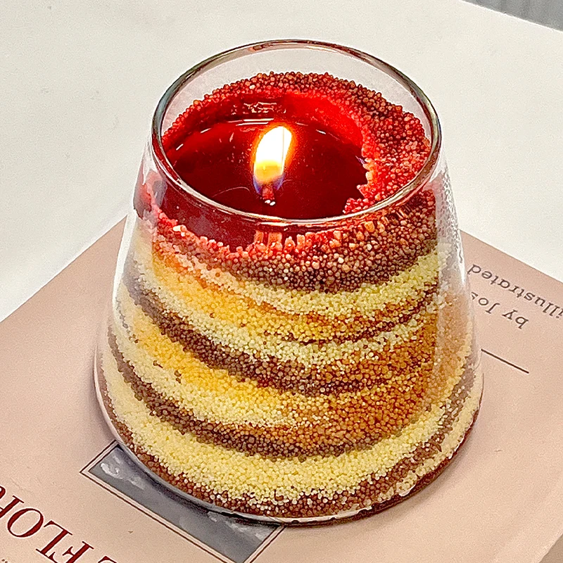 Newest Design Transparent Glass Jar Sand Wax Powder Bag Finished Wax Reusable Sand Wax