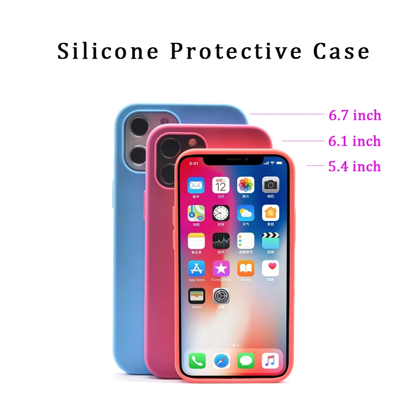 
Premium Silicone Protective Phone Case Eco Friendly Mobile Phone 2020 Case for Phone 12 