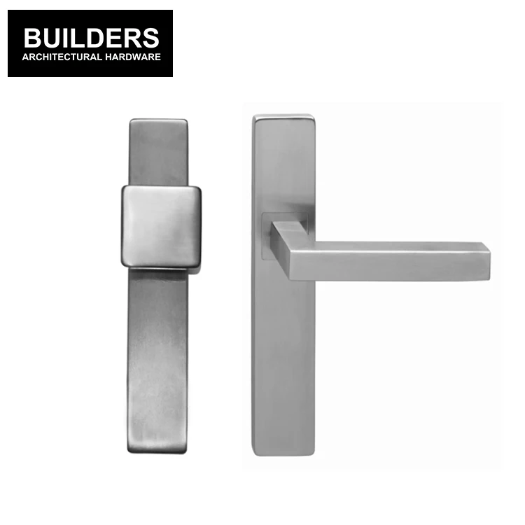 Rust-proof SUS304 interior long plate mortise door handles with lock and handles