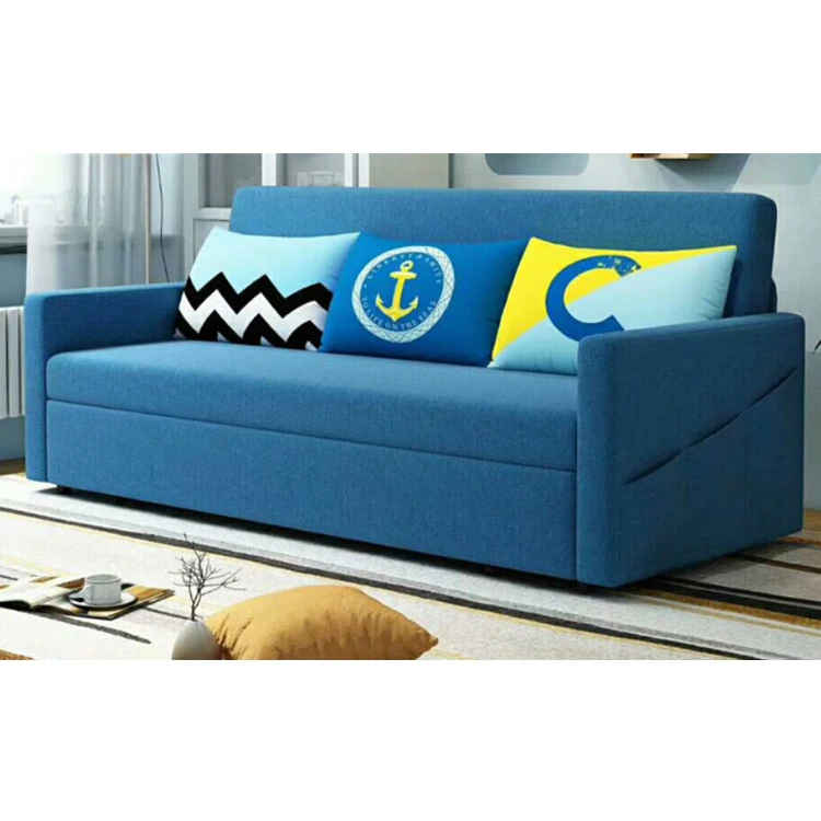 Living Room 3 Seater Sofas Bed Cotton Fabric Sofa Bed Modern Furniture