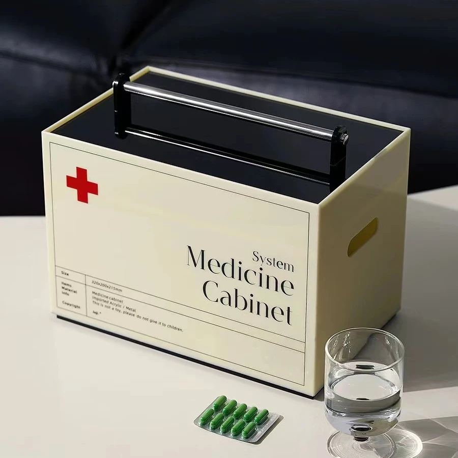 Fashion  Medical Kit First Aid Kit Full Set Of Drug Storage Box Net Red Large-Capacity Home Medicine Box