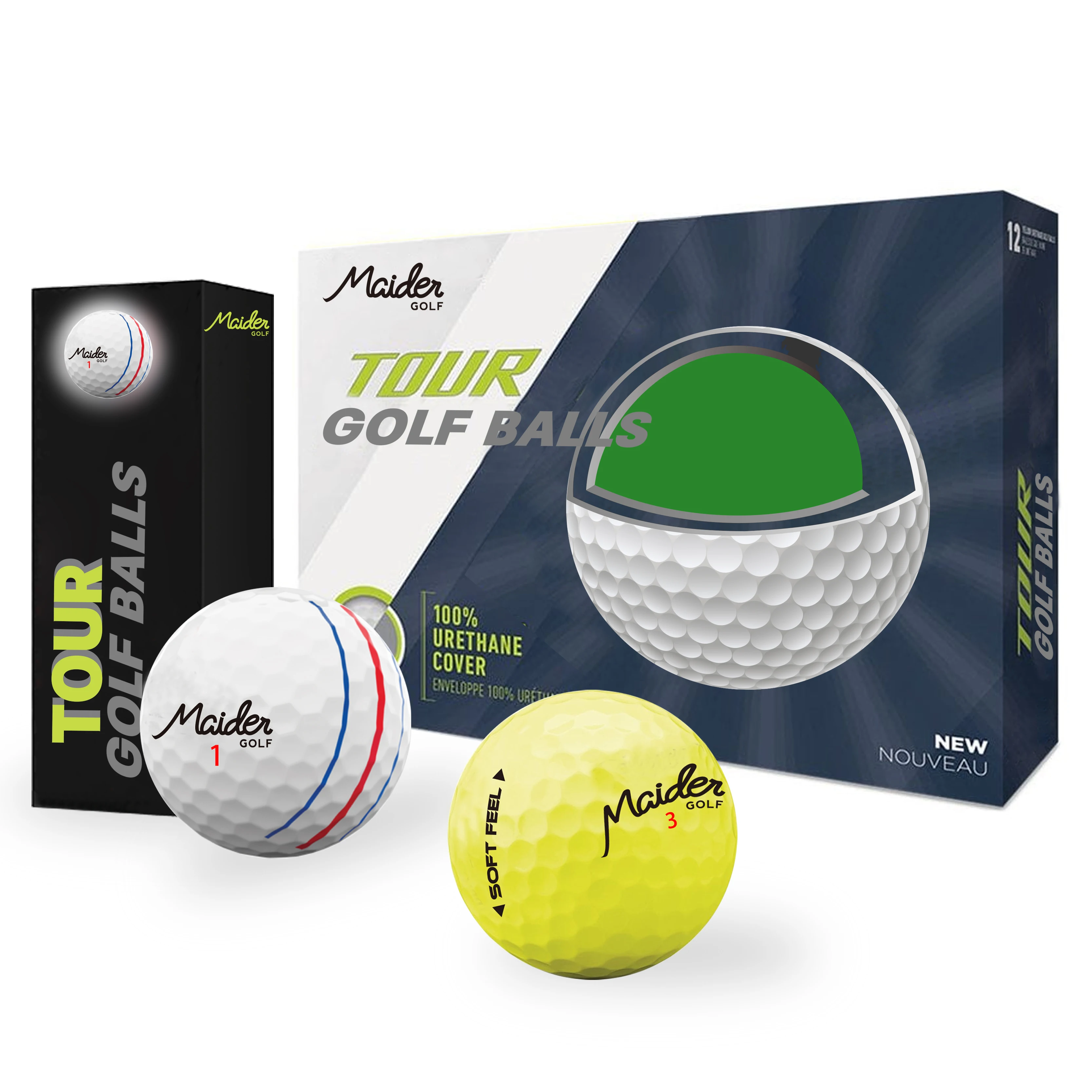 2 3 4 Layer Custom Logo Printing Gift Box Distant Soft Tournament Golf Ball