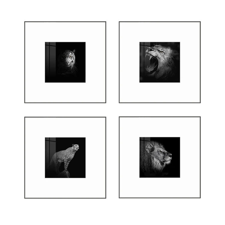 Hot Selling Top quality modern design square black wood picture frame for wall decoration