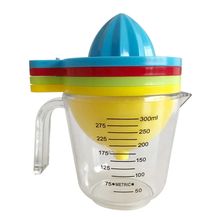 Plastic Multifunction Manual Press Lemon Citrus Squeezer Orange Juicers With Scale Measuring Cup Funnel Grinder Kitchen Tool Set