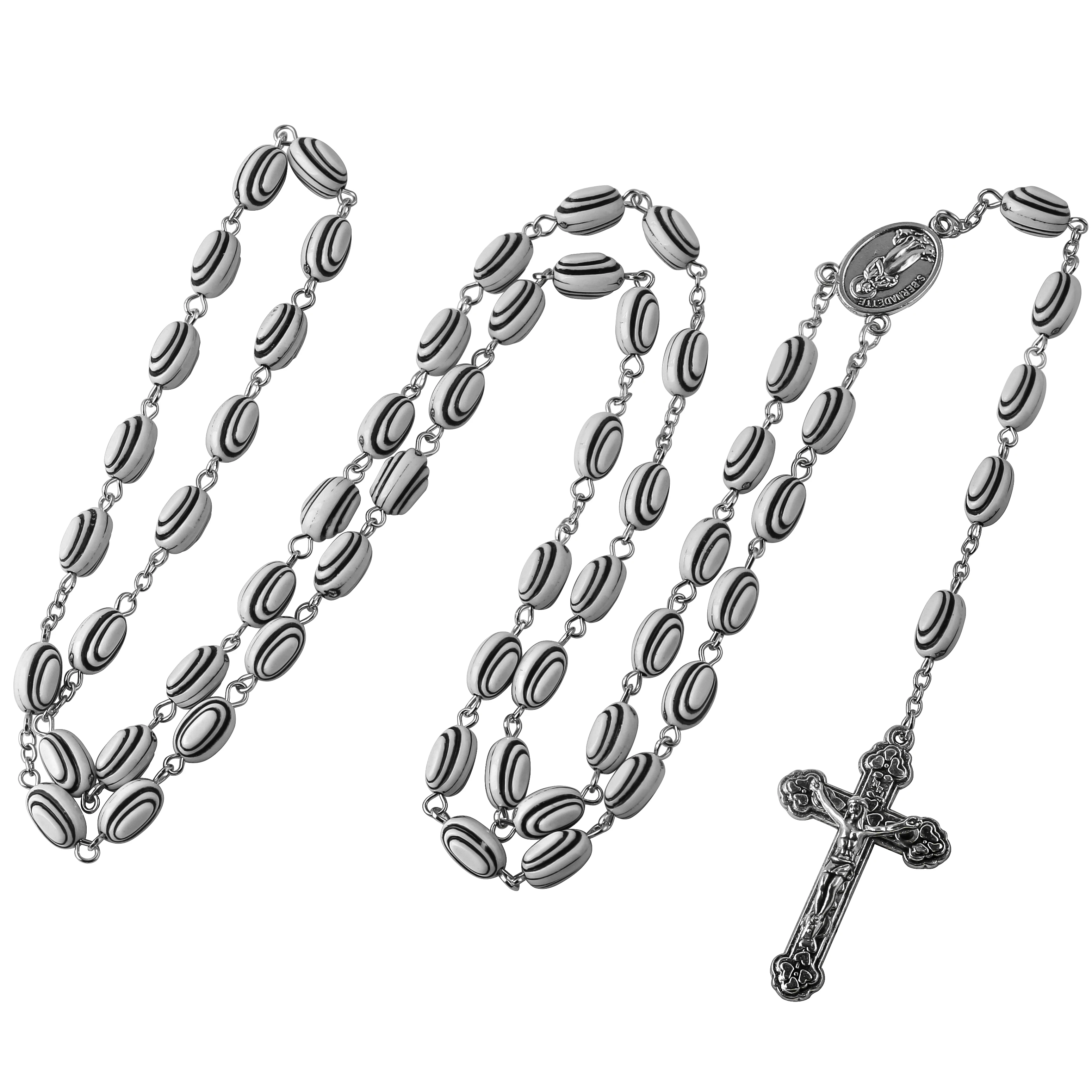 9*12mm Acrylic Beads Catholic Rosary Wholesale Religious Rosary Necklace