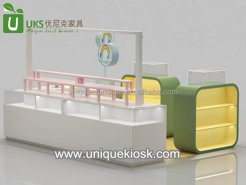 Warm Color Toy Kiosk Cute Toy Shop Furniture Kids Toy Kiosk in Mall Design for Sale