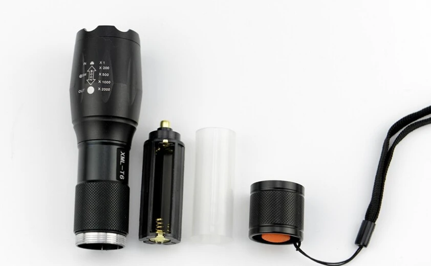  Outdoor 1200 Lumen XML T6 Waterproof LED Zoomable Military Tactical Self Defensive Camping