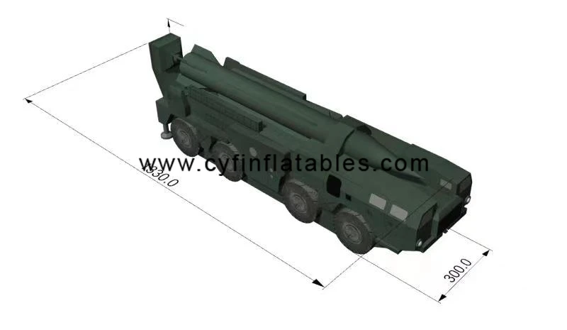 New Design Customized Large Army Inflatable Tank Model Inflatable Advertising Inflatable Missile Truck