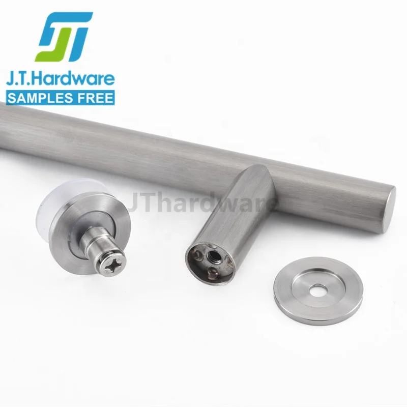 Образец из нержавеющей стали 304 316 inox ванная комната назад вход H трубка стеклянная Натяжная дверная ручка