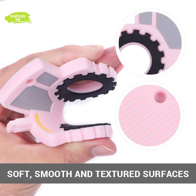 High Quality Custom BPA Free Food Grade Baby Tractor Car Silicone Sensory Teething Toys