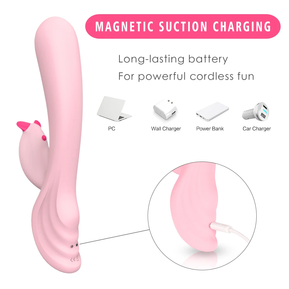 Beautiful Designed Female Women Vagina Massage Sex toy Clitoris Stimulator Electric Shock Power Rabbit Vibrator