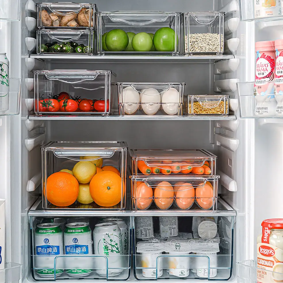 Jilen-1143 Nesting Transparent Food Stay Plastic Containers Hermetic Storage Container