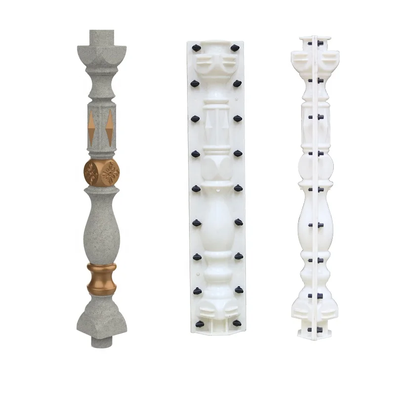 High Quality decorative concrete baluster mold abs plastic injection precast porch balustrade moulds palisade panels fence poles