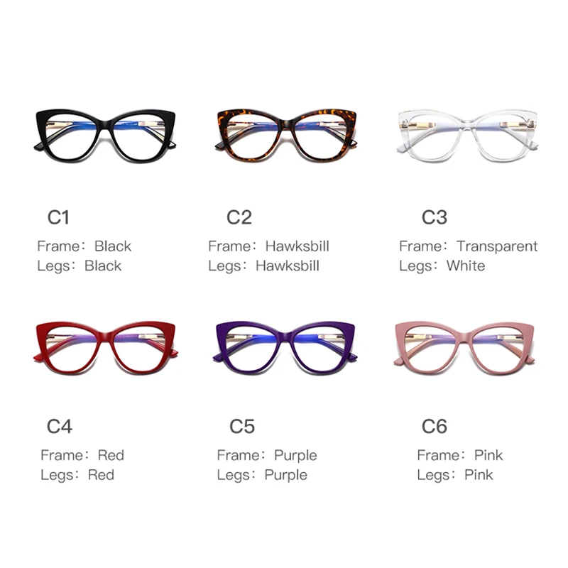 South American fashion optical frame women cat eye blue light block glasses computer glasses anti blue light