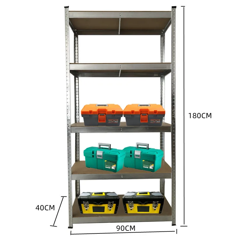 Rak Metal Heavy Duty Shelf Storage Rack Etagere Cheap price white black slotted rivet boltless shelving rack