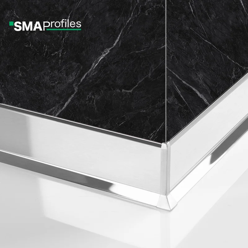 SMAProfiles stainless steel skirting board wall tile edge trim baseboard mould wall protector corner