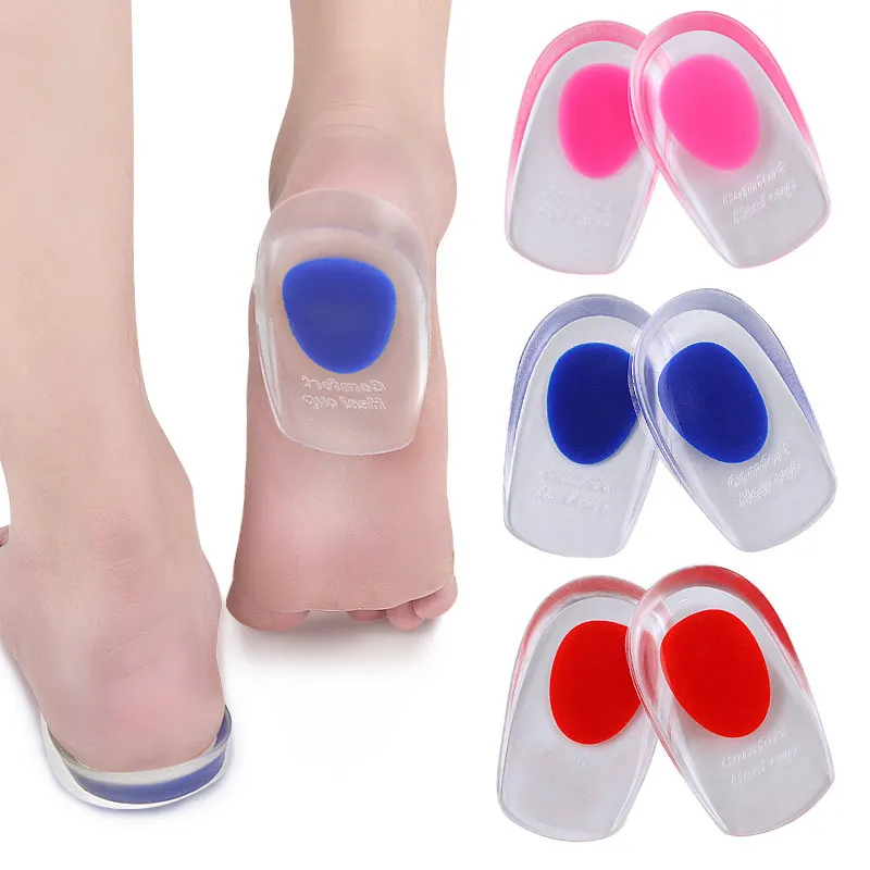 Invisible Comfortable Gel Heel Cup Transparent Shoe Pad Insole Foot Pain Relief Soft Shock Absorption