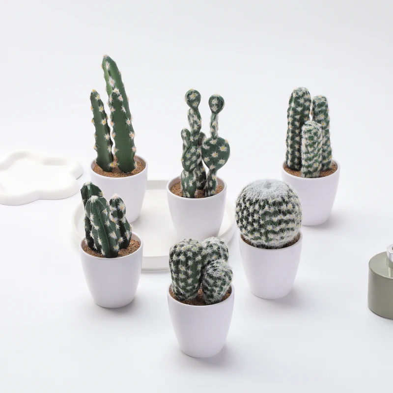 Potted Plants Living Room knick-knacks Desktop Green Plant Cactus Flower Simulation Succulent Decoration Interior Decoration