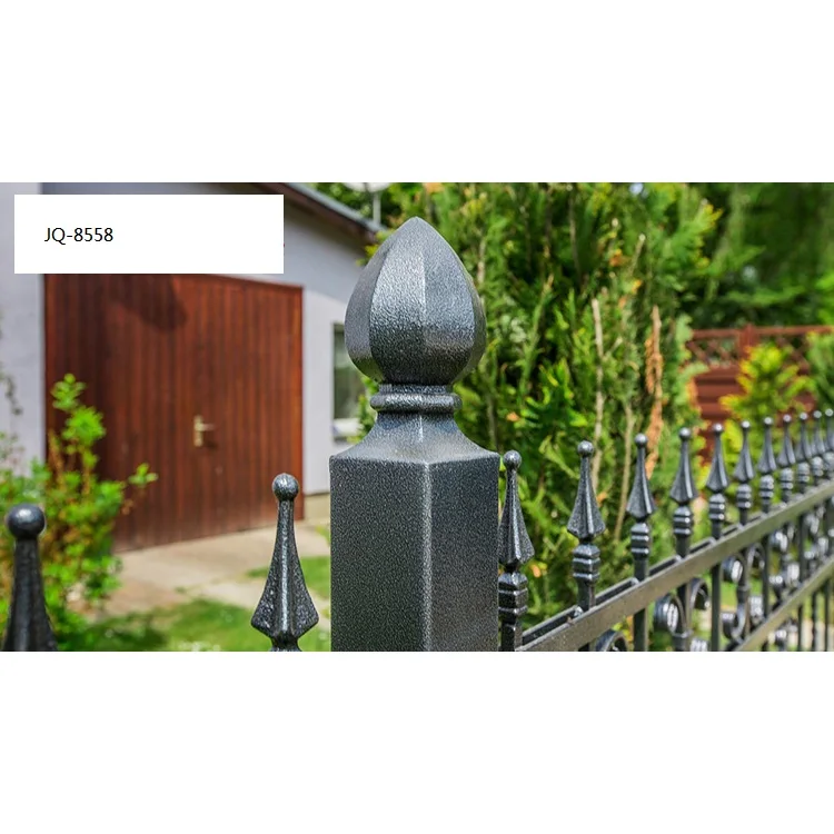 2018 Modern Decorative Ornament Fence Powder Coated Used Wrought Iron Metal Garden Fence Bubble Film/ Steel Pallet /wood Case