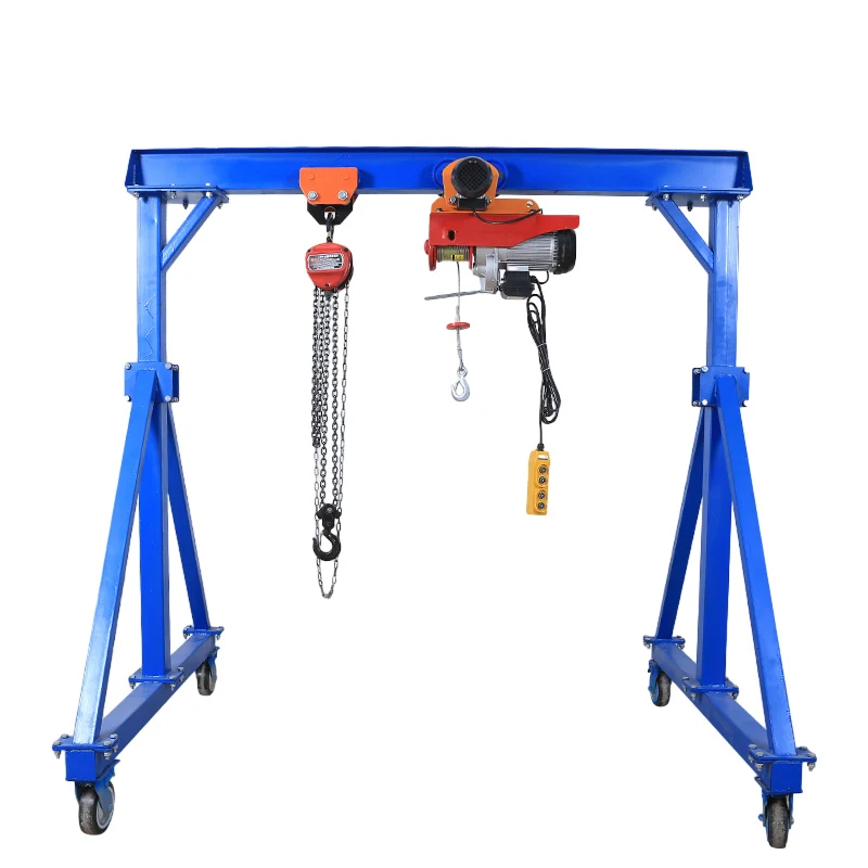 Light Duty Custom Electric Hoist beam 1 Ton 2 Ton 3 Ton 5 Ton Mini Gantry Crane Small Mobile Portable Gantry Crane