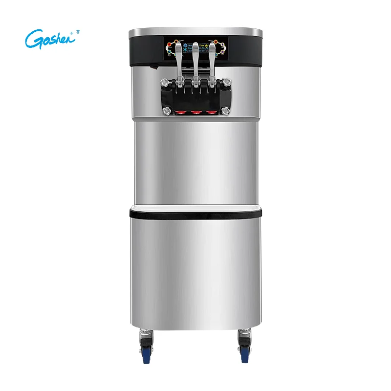 High Quality BT Syrup Snow Making Gelato Helado Suave Softy Maker Rolls Rolled Commercial Soft Serve Ice Cream Machine
