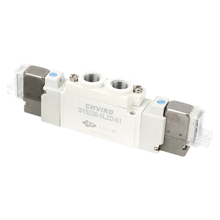 SMC Type Electric Air Valve SY5120-5lzd-01 5/2 Way DC 24v Double Acting Pneumatic Solenoid Valve